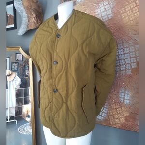 Zara Nwot Quilted Olive Green Puffet Jacket